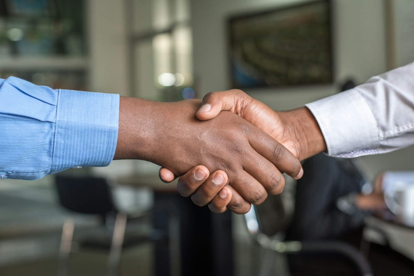Handshake with a client